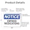 Signmission Expired Medications, 10 in W x Rectangle, Aluminum OS-2PACK-NS-A-710-L-12265 - alternate 2